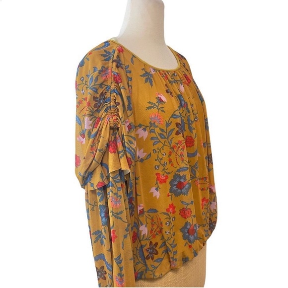 Free People Wildflower Honey Top Golden Size large - Picture 2 of 3